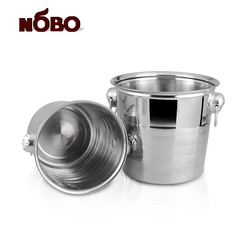 Wine Chiller Cooler champagne bucket Stainless Steel 5 Gallon Metal Bucket with Handle