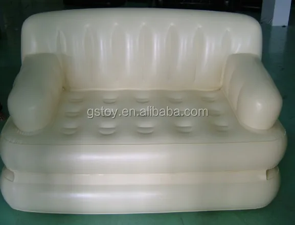 PVC white inflatable double recliner 5 in 1 sofa bed