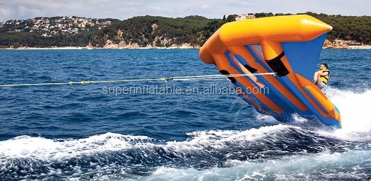 Inflatable flying fish water towable tubes/ inflatable water sled fly fish/ banana boat water sport game