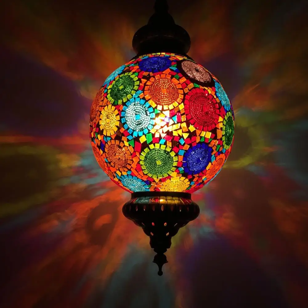Tokin handmade Mosaic Art single turkish mosaic glass lamp