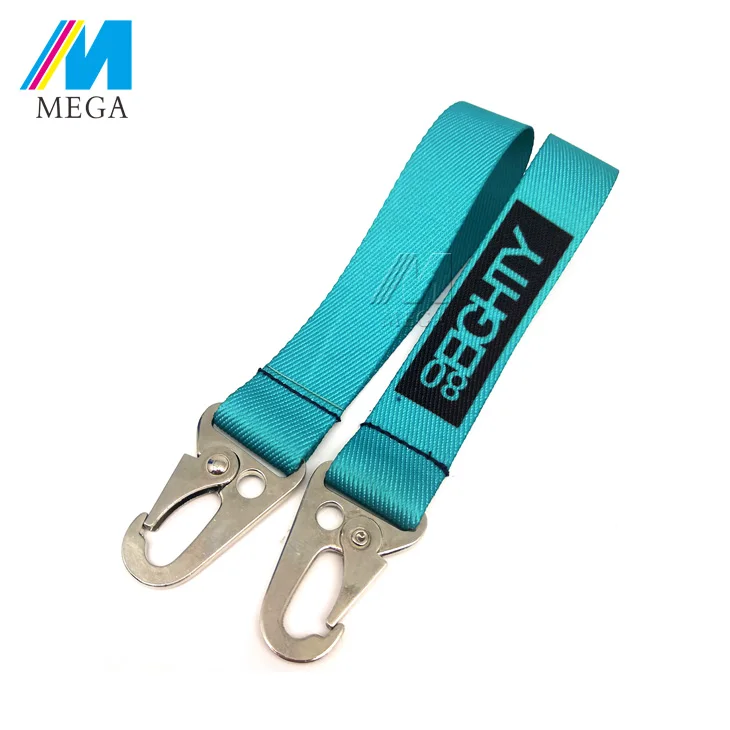 
Wholesale Custom Mobile Phone Straps Key Chain Solid Color Printed Keychain Woven Lanyard 