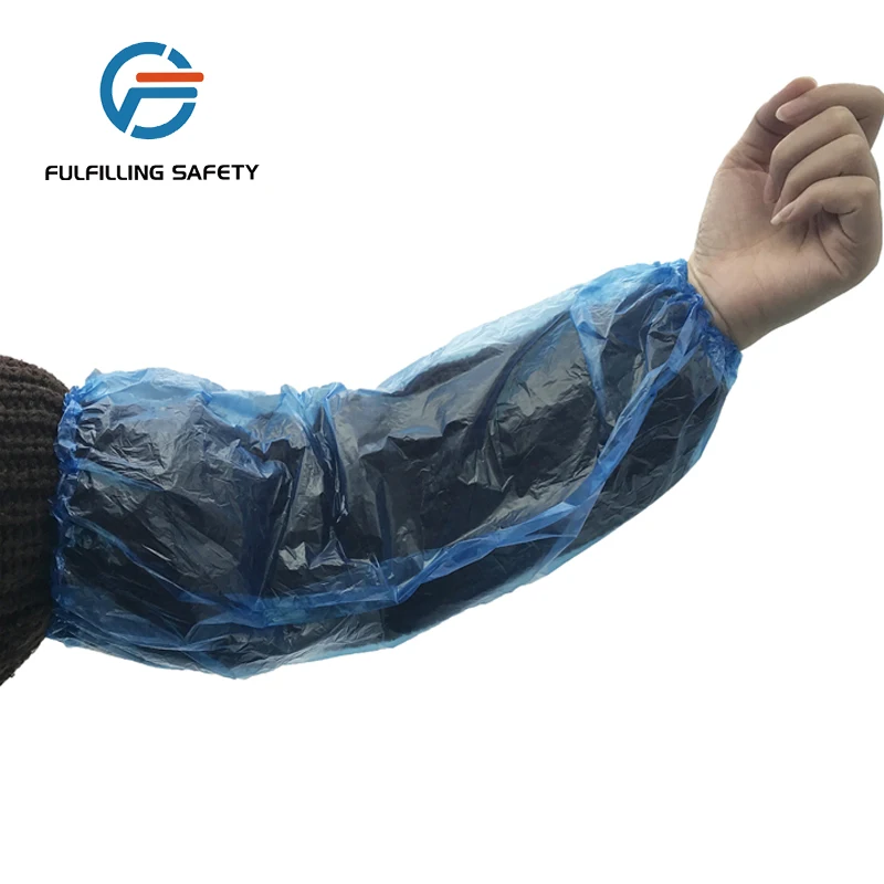 Disposable waterproof plastic arm sleeve cover virgin material HDPE/LDPE