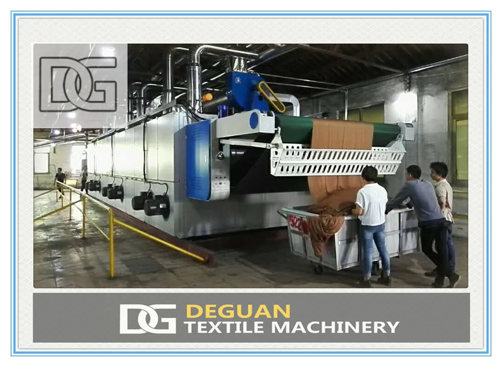 Deguan Textile Finishing Machinery Relax Dryer used for drying cylinder and open-width fabric with three-layer belt