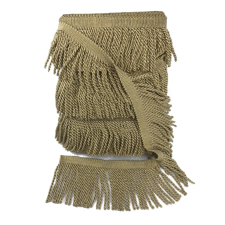 Хлопковая золотая металлическая бахрома для ковров, 6 см, 2,5 дюйма