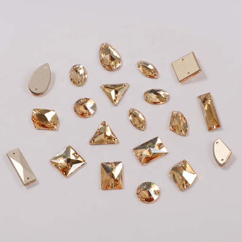 Golden Shadow 3230 Drop 7x12 11x18 13x22 17x28mm Sew-on Rhinestones Wholesale  Rhinestones Flat Back Fabric Rhinestones