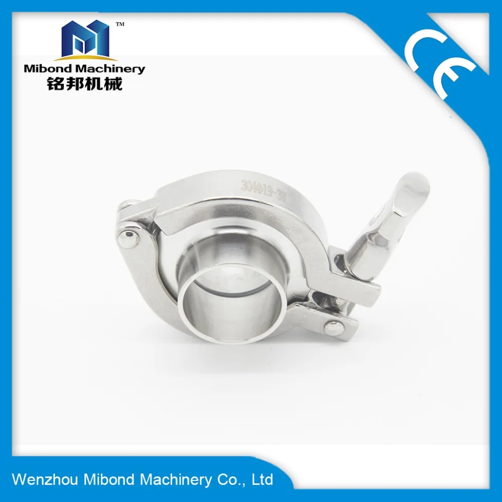 1 set 102MM 4 Inch OD Sanitary Pipe Weld Ferrule + Tri Clamp + PTFE Gasket ss304