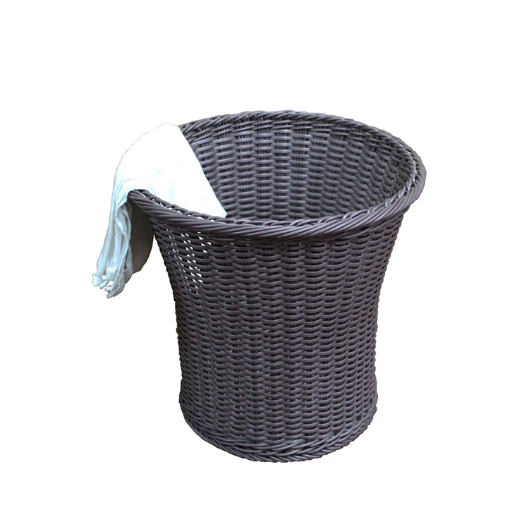 Factory Direct Sale Rattan Plastic Laundry Hamper Plastic Laundry Basket