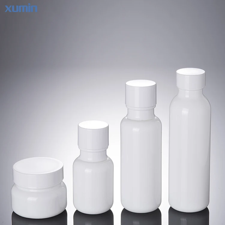 Wholesale 50g glass cream jars and 50ml 110ml 150 ml blue bottle glass 150ml cosmetic glass packaging for skin care bottle