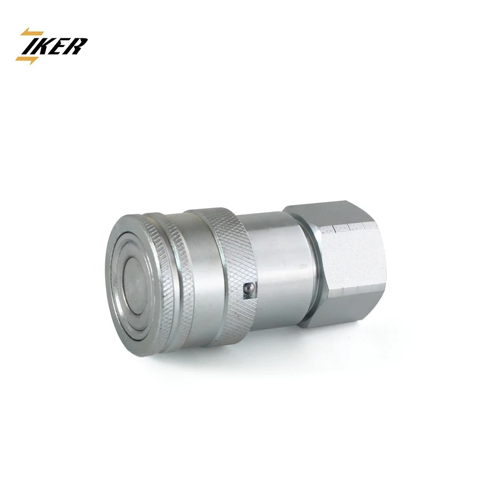 ISO16028 flush face quick disconnect shaft coupling for Cat excavator