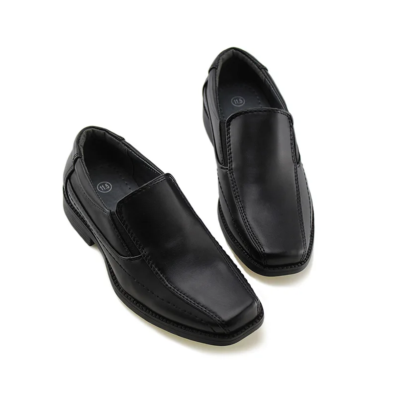 
School shoes black Kids Lace-up Comfort Dress Oxford boys uniform shoes 