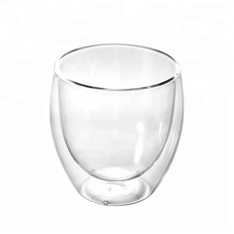 Hot Selling Free Sample Machine Made Double Wall Glass Coffee Cup 80ml