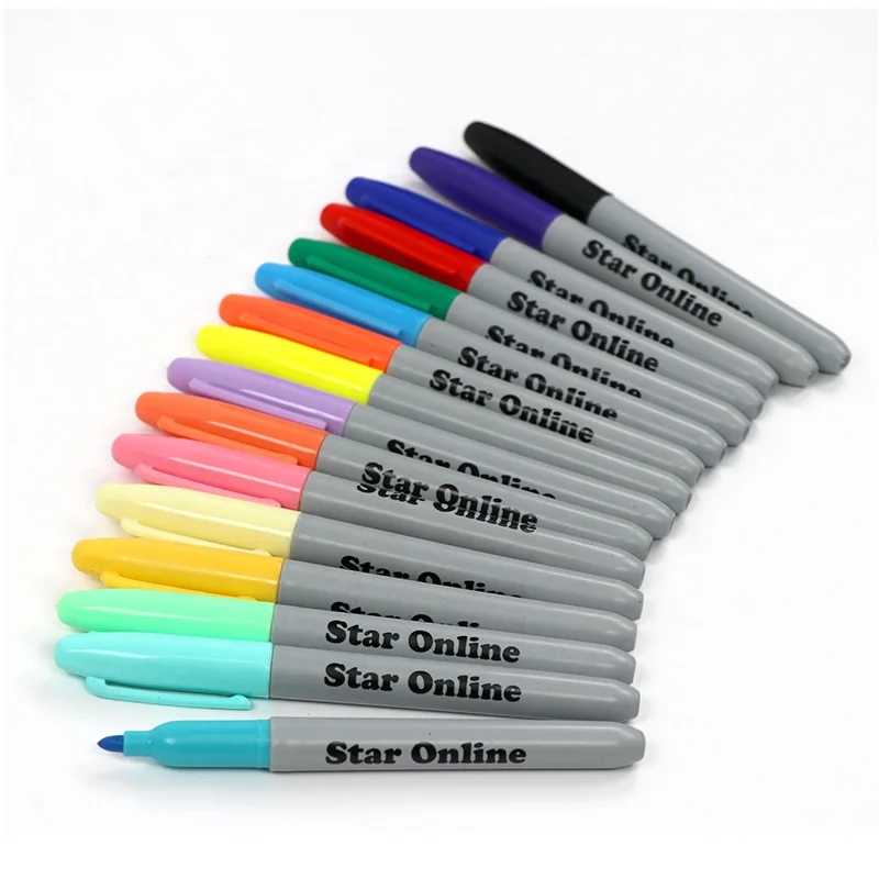 
16 assorted colors pastel classic custom permanent marker supplier 