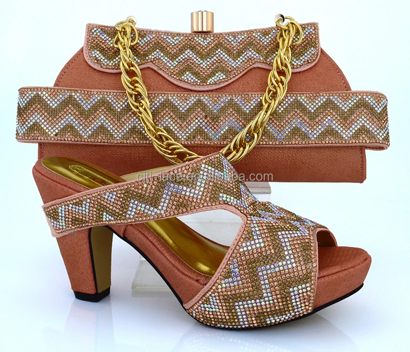 MM1010 Africa fashion women shoes with purse handbags party evening Italy shoes and bags set
