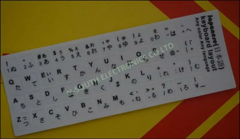 Наклейка на клавиатуру с японским языком для ноутбука, компьютера, JP, наклейка на клавиатуру