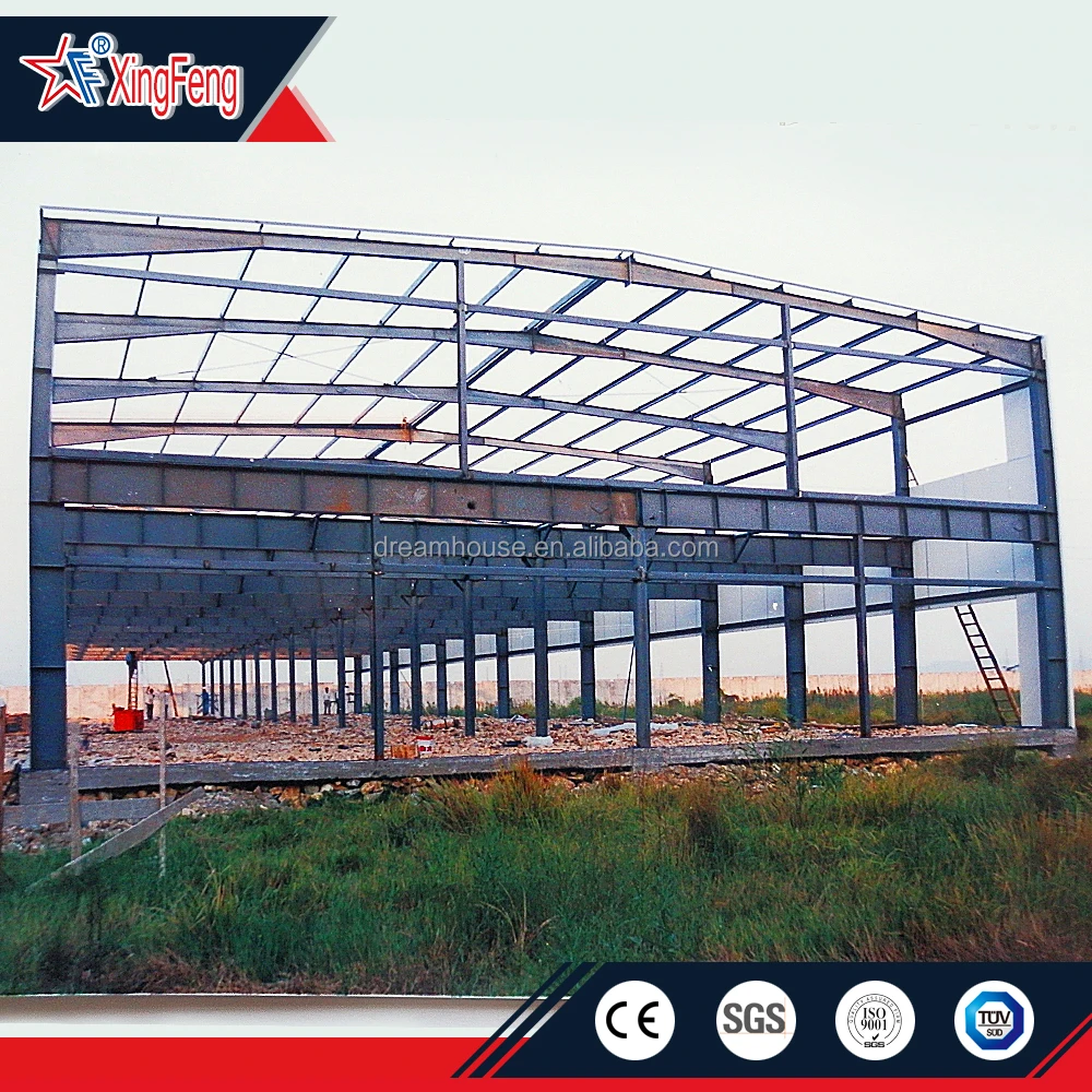 prefabricated factory/ galpones prefabricados steel frame shed/prefabricated building
