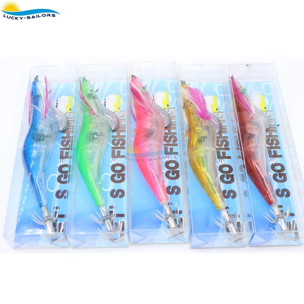 
2.5# Hard Plastic Shrimp Fishing Lure Jigs Glowing In Water Electronic LED Fishing Lure Shrimp 