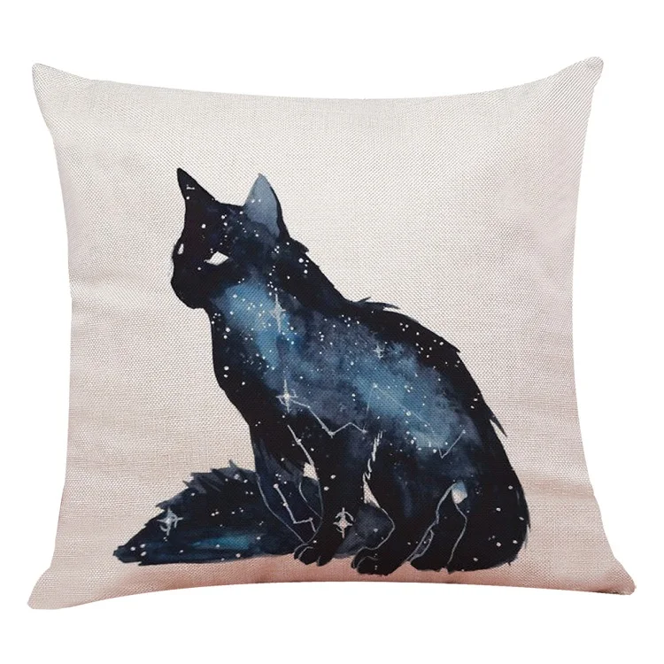 Oriental style anti-snoring cats kittens 3d printed embroid watercolor paint cushion covers ready to ship