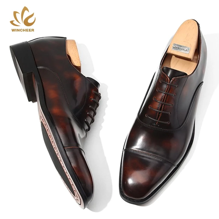Cheap Price Lace-Up Handmade Leather Pointed Shoes Man Dress Shoe for Men