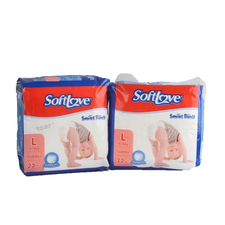Мягкие спальные штаны Softlove L 22, красивые новые одноразовые детские подгузники