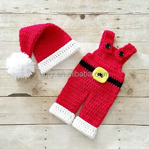 Crochet Baby Christmas Santa Claus Hat Beanie Winter Accessory Clothing