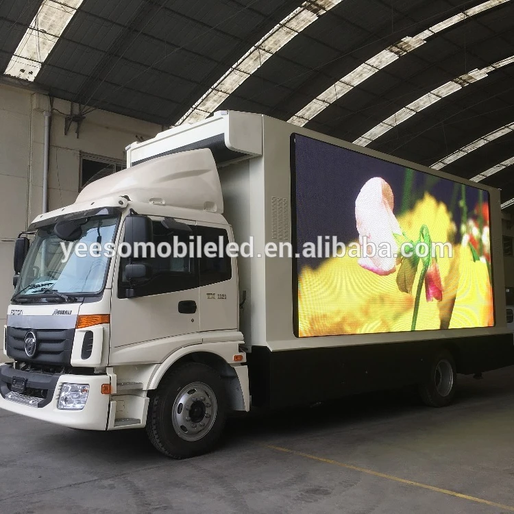 
Giant LED board truck, Mobile TV truck, LED screen on truck, YES-V9 