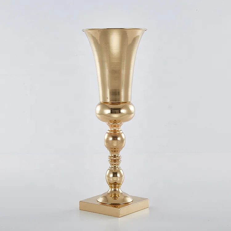 
2019 New Arrival With Elegan Rose Gold/silver Color Metal Flower Vases For Wedding Flowers Decorations 