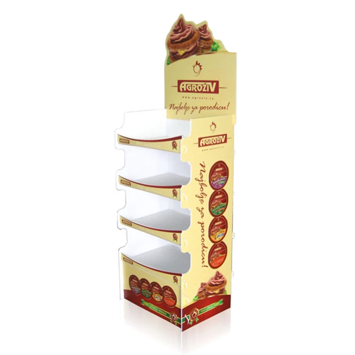 2024 Cardboard Display Stand Free Custom Design Cheaper High Quality Promotion Recyclable Cardboard Display Stand