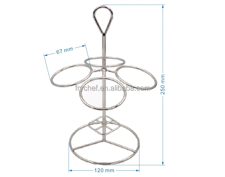 French Food Holder with 4 Fries Cones,Multicolor Appetizer Cone,Wire Rack F0110