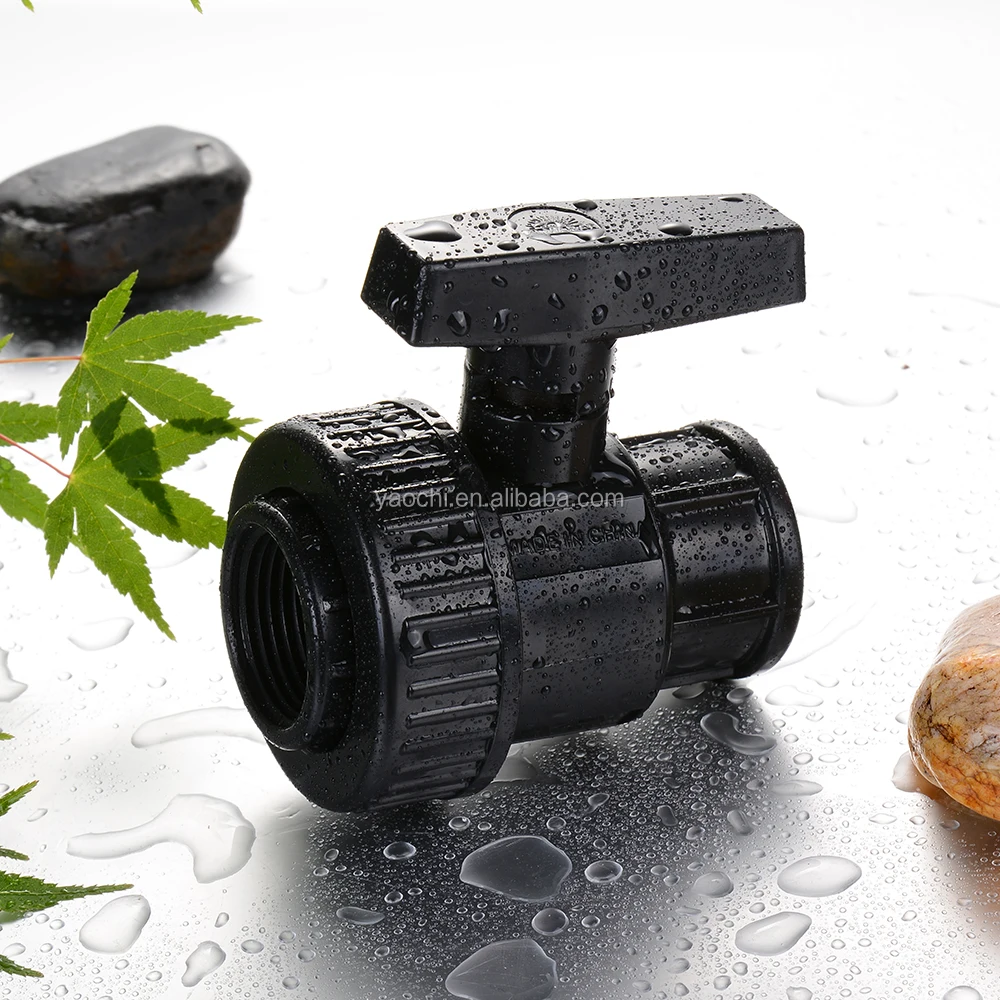 Plastic Single Union Ball Valves ball stop valve PVC valves for irrigation (M x F)