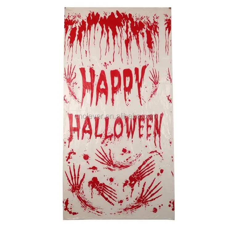 
New coming customized party fancy scare items halloween bloody door cover 