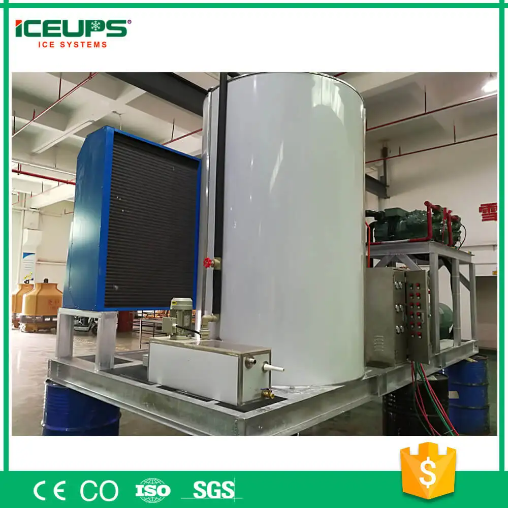 
Energy Saving Flake Ice Making Machine, KMS-15T Water Cooling Ice Maker Manufacturing Plant Machinery for Fish Boat 