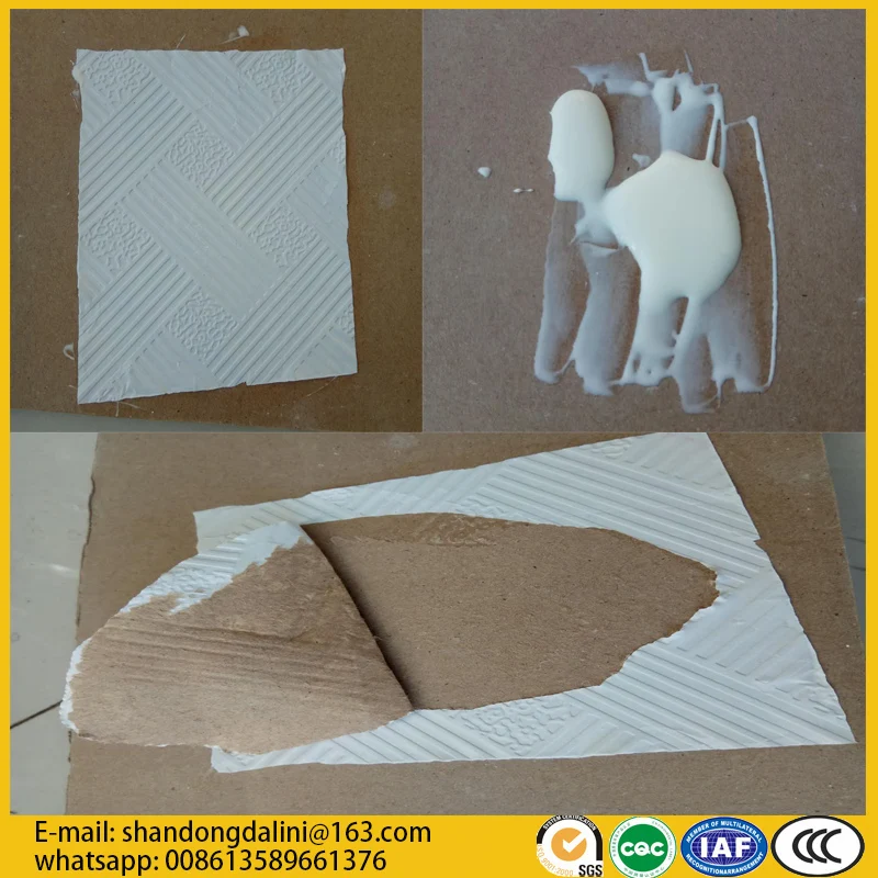 white glue for pvc film/aluminium foil/pvc gypsum ceiling tiles glue