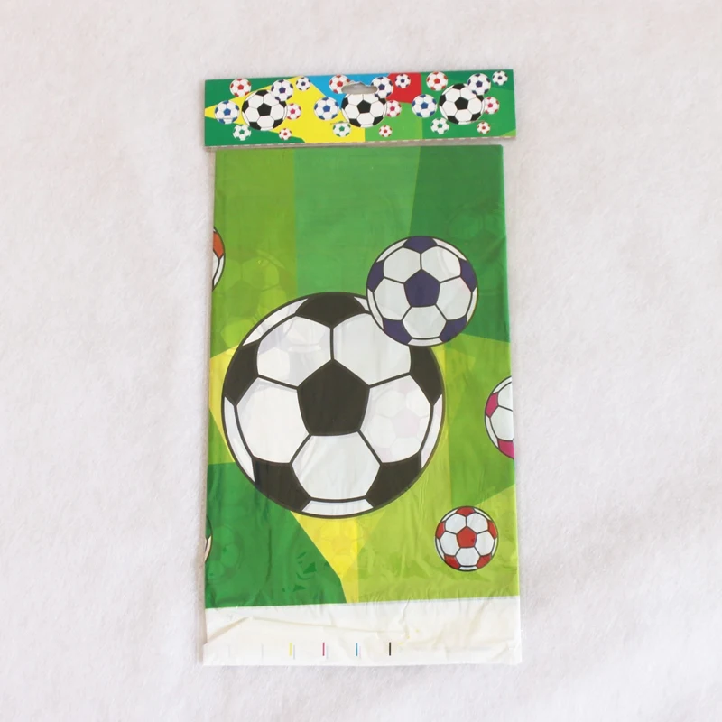 Plastic Table Cloth Football Soccer Table Cover Tablecloth Waterproof For World Cup Party Decorations 180*108cm