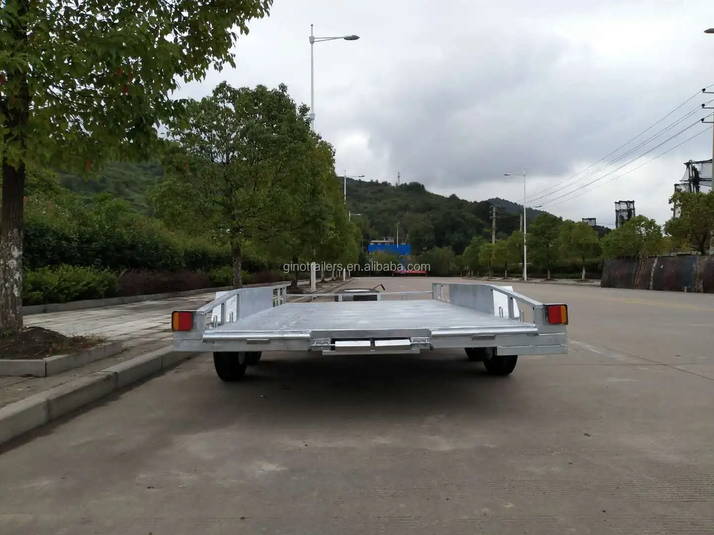 heavy duty aluminium car trailer with various size