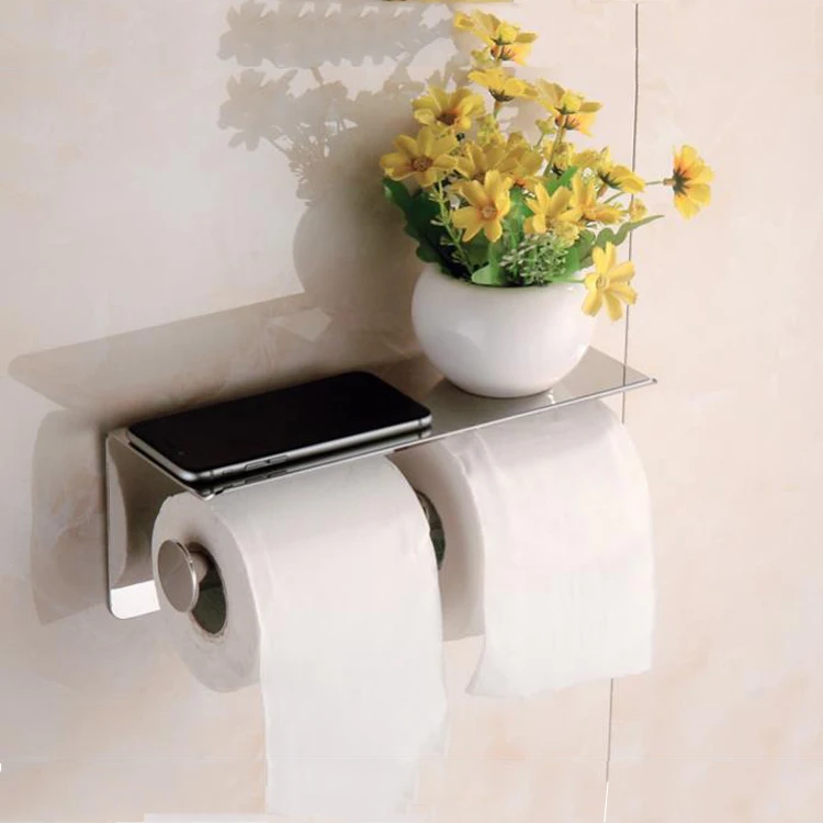 
Wall mount under cabinet double frog funny tear kitchen bathroom tissue standing stainless steel towel roll toilet paper holder 