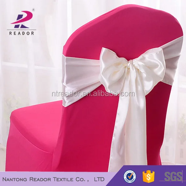 wholesale factory wedding tie back chair cover satin chair sashes for banquet