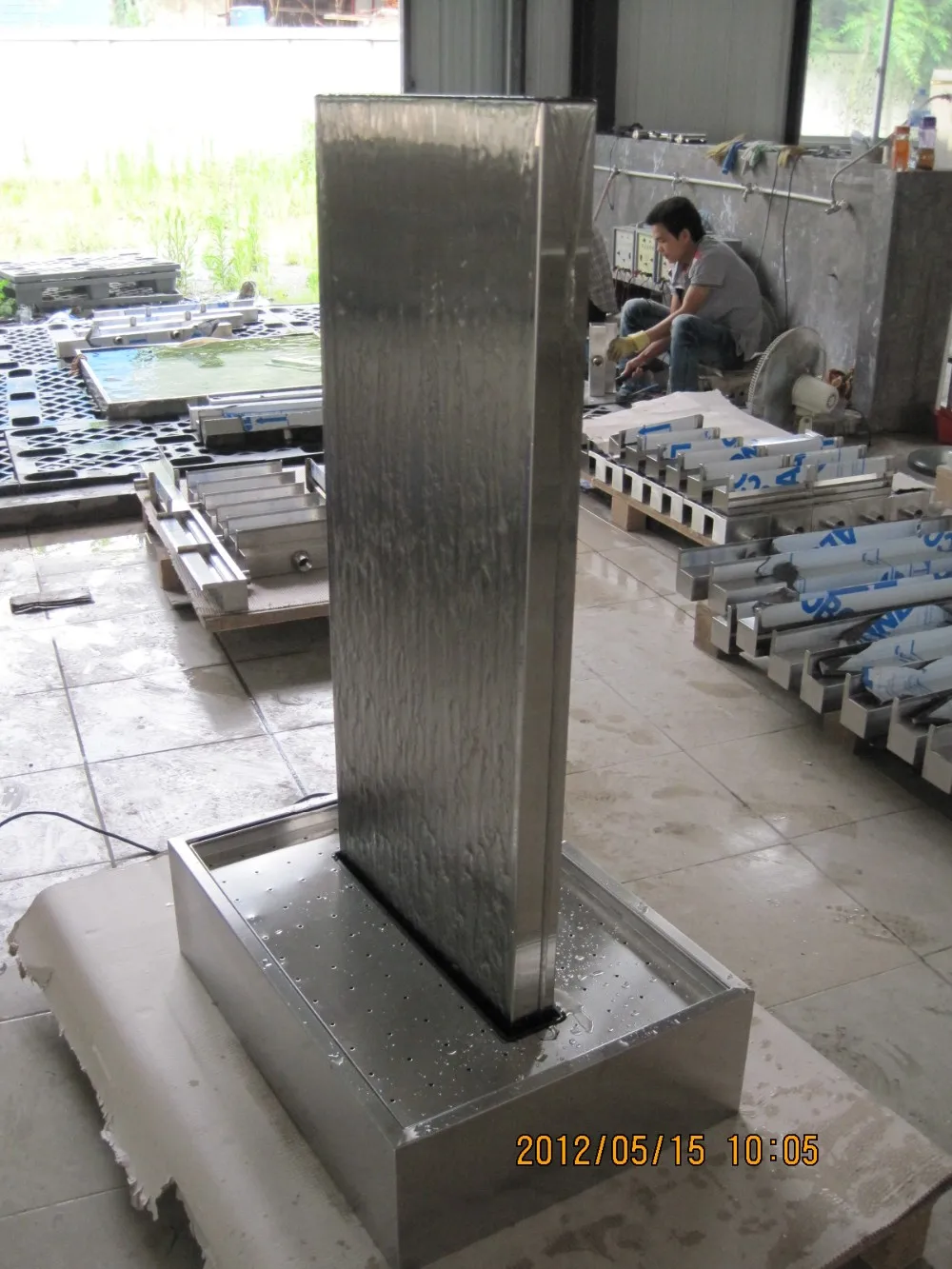 indoor water wall stainless steel fountain garden waterfall SEG0621