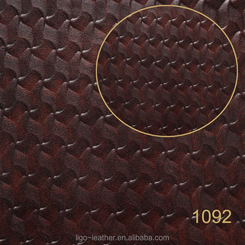 
Eco-friendly genuine leather cow hides with 3D embossed pattern real leather for upholstery decoration 