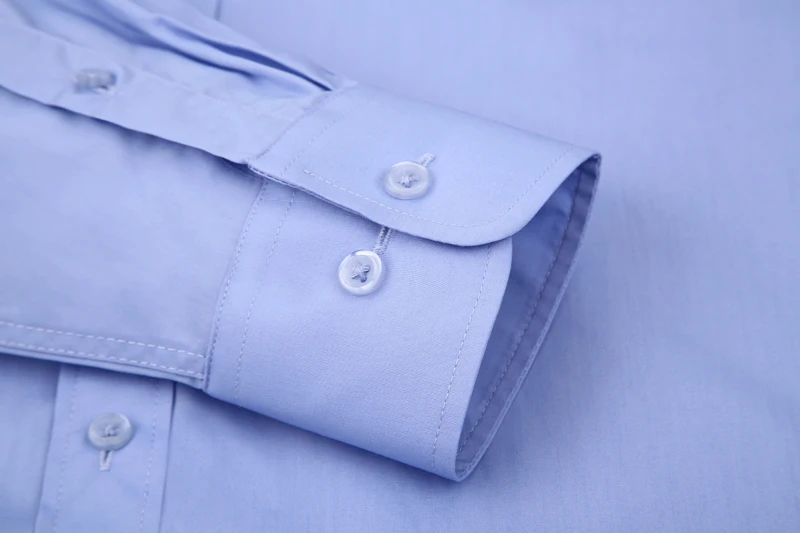 OEM мужские высокого качества хлопковые голубые рубашки с длинным рукавом