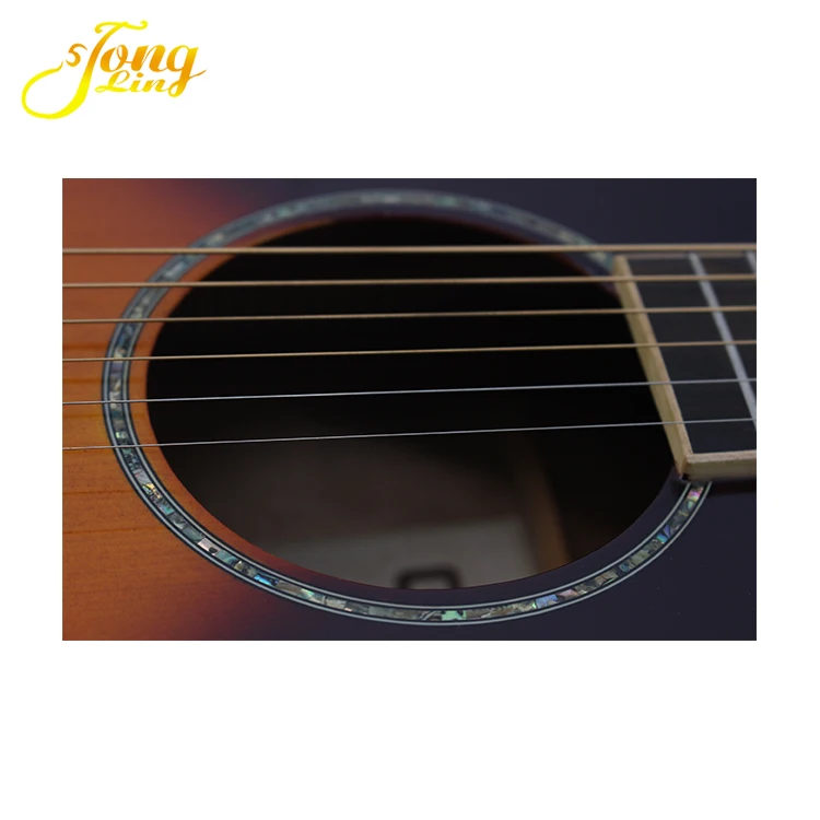 Best Solid Cedar Top Ebony back Side Custom all solid wood acoustic guitar