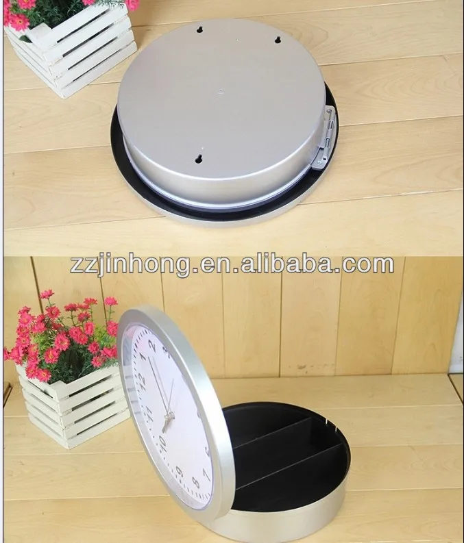 plastic hidden safe wall clock 10ich for SECRET STASH JEWELLERY MONEY