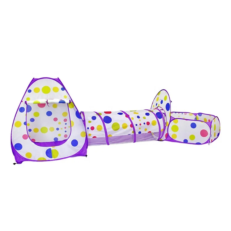 3 In 1 Blue Combination Pop Up Kids Play Tent And Tunnel