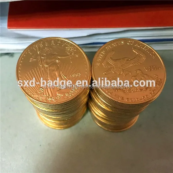 
1 oz 22k American gold eagle coin,replica tungsten gold coin from China 