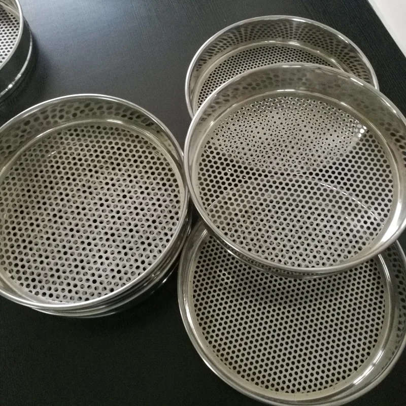 Stainless steel perforated metal plate soil Laboratory test sieve
