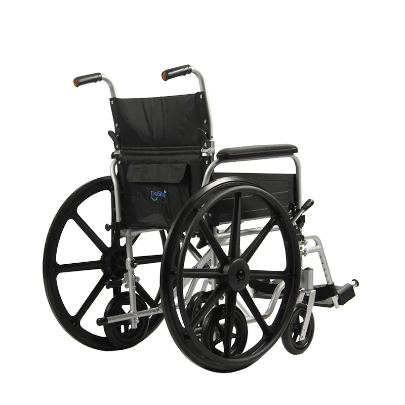 6 wheel detachable lightweight portable folding aluminum alloy wheelchair bariatric wheelchair with disabilities