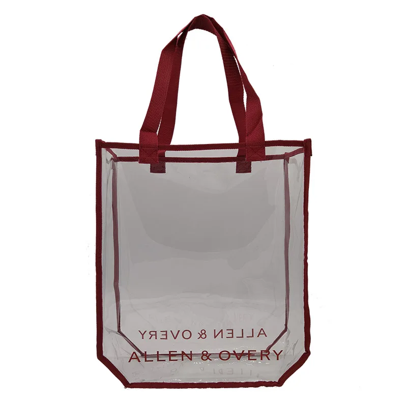 High Quality 30C clear Pvc Waterproof Vinyl Tote Bag