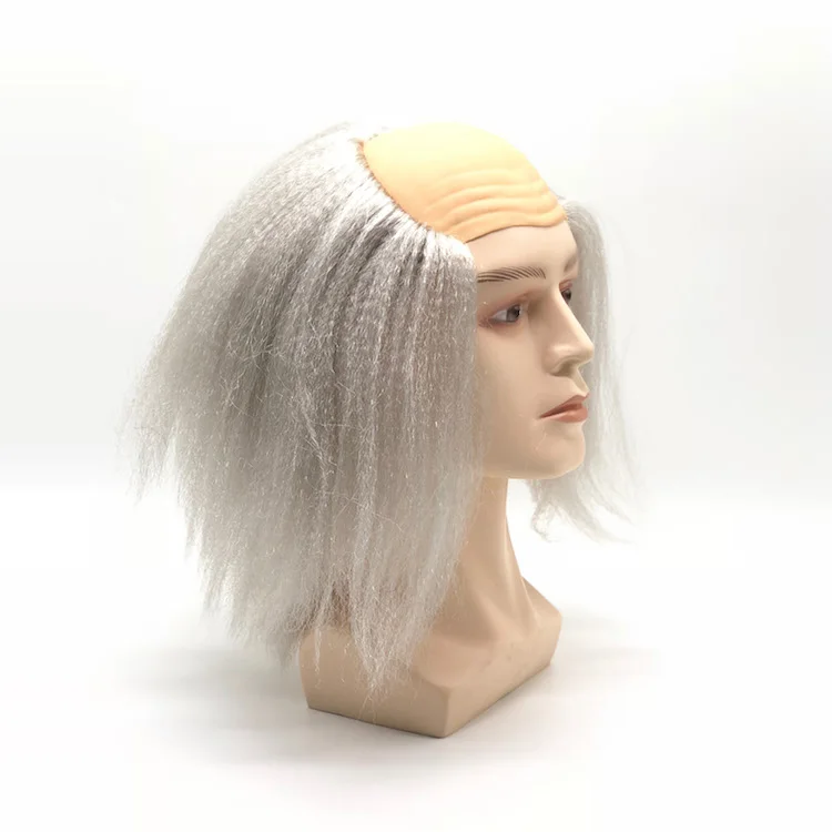 Funny play party wig synthetic bald man wig
