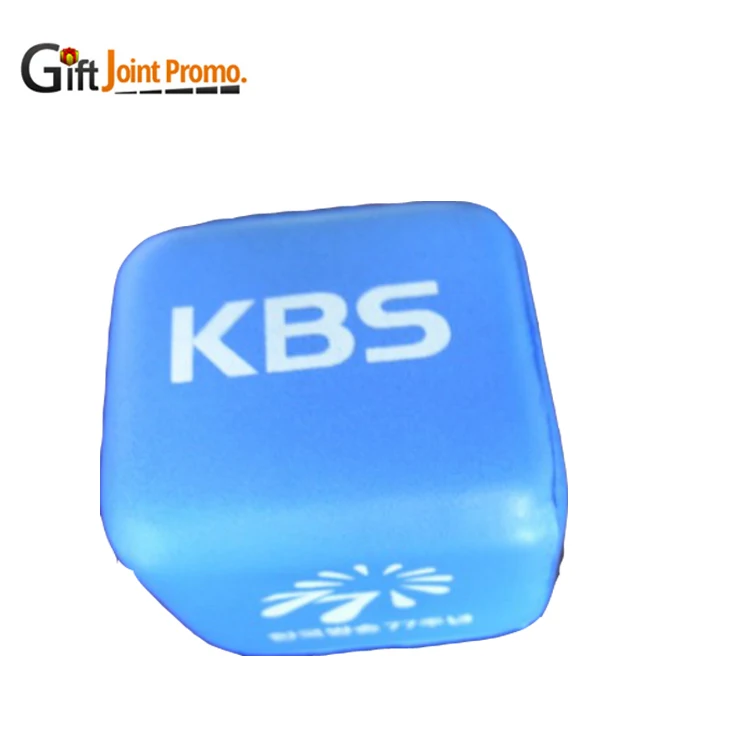 Wholesale Printed Cube Stress Ball Customized Cube PU Foam Ball Stress Reliever