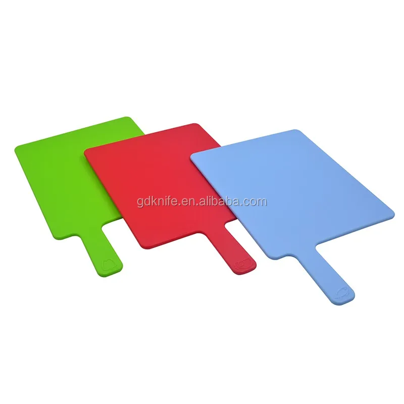 High quality 100% food grade food icons index colorful non-slip plastic cutting board