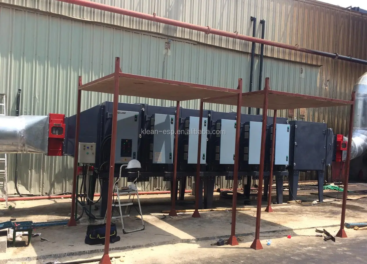 Gas stove oil mist scrubber fume filtering electronic air cleaner unit